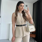 Chaleco Sastre sin Mangas con Cinturón