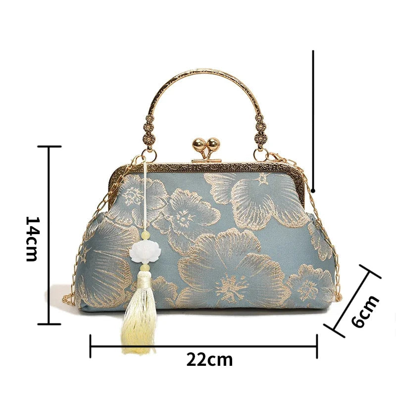 Bolso de Mano Bordado Elegante para Mujer