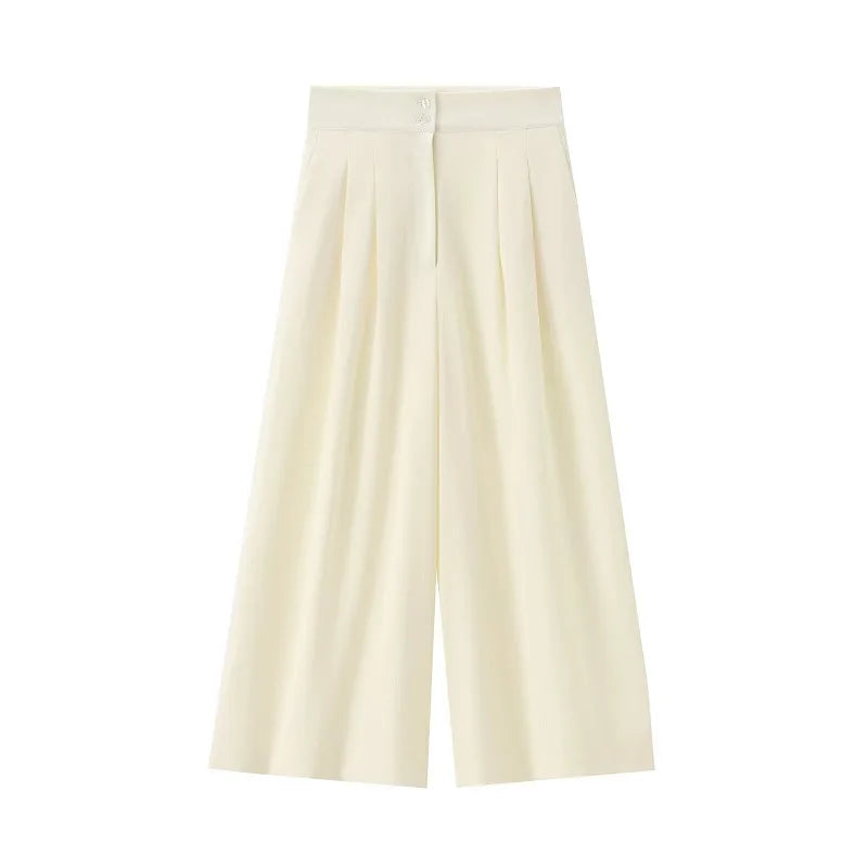 Conjunto Coordinado de Blusa Cruzada y Pantalón Fluido