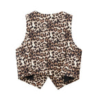 Chaleco Corto con Estampado de Leopardo