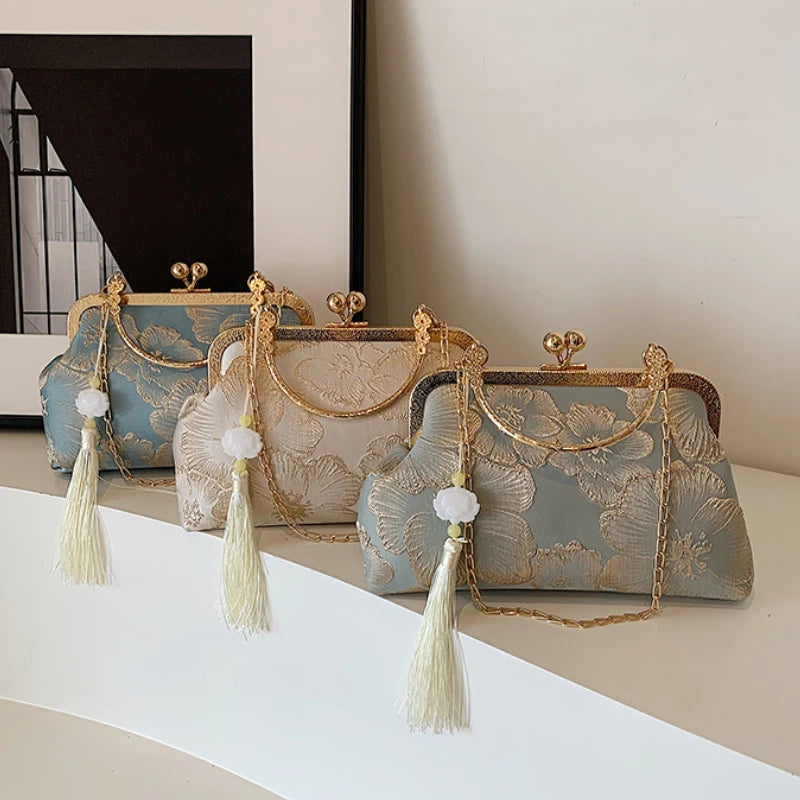 Bolso de Mano Bordado Elegante para Mujer