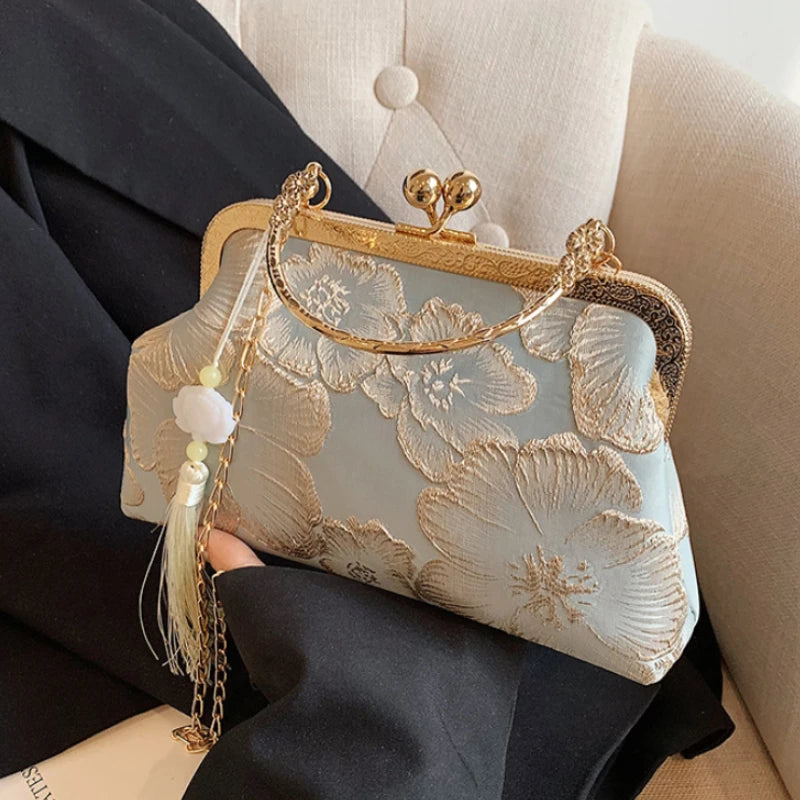Bolso de Mano Bordado Elegante para Mujer