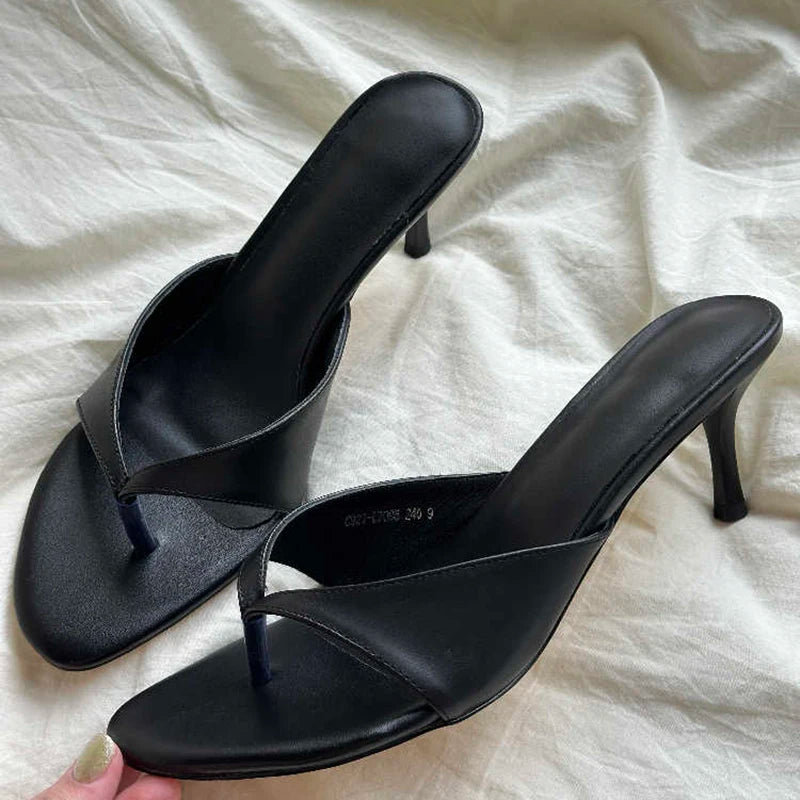 Sandalias de Dedo para Mujer Cómodas con Tacón Alto
