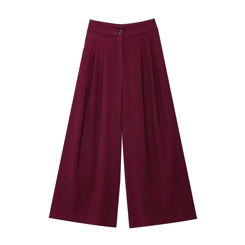 Conjunto Coordinado de Blusa Cruzada y Pantalón Fluido